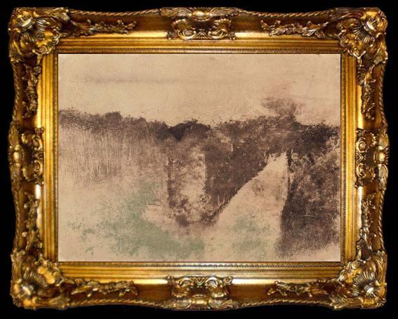 framed  Edgar Degas The Road in the Forest, ta009-2